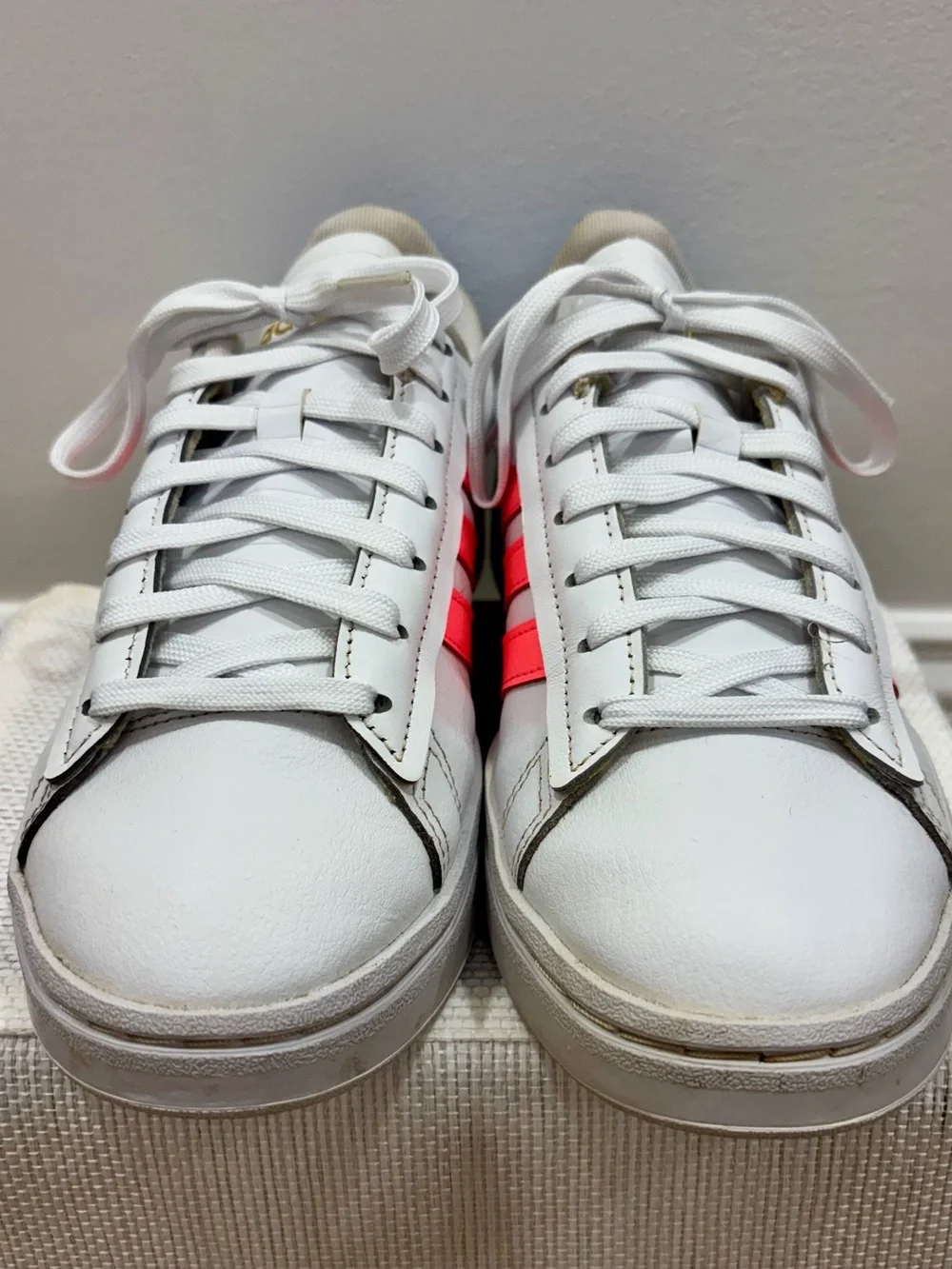 Adidas Grand Court Base Sneakers White Pink Blue GY0030 Women’s Size 7